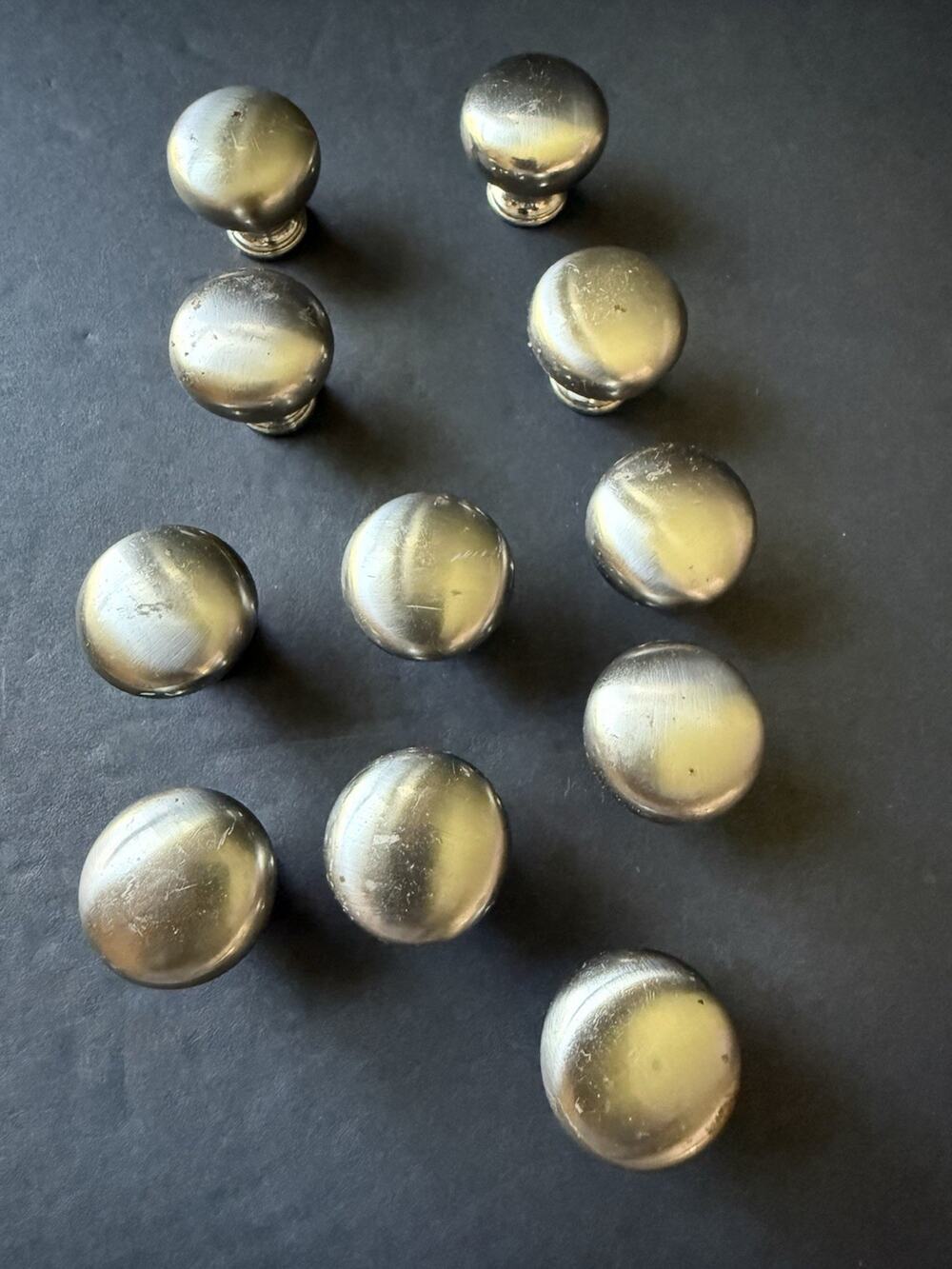 Stainless Steel Cabinet Knobs Brushed Satin Set (11) Modern Cottagecore